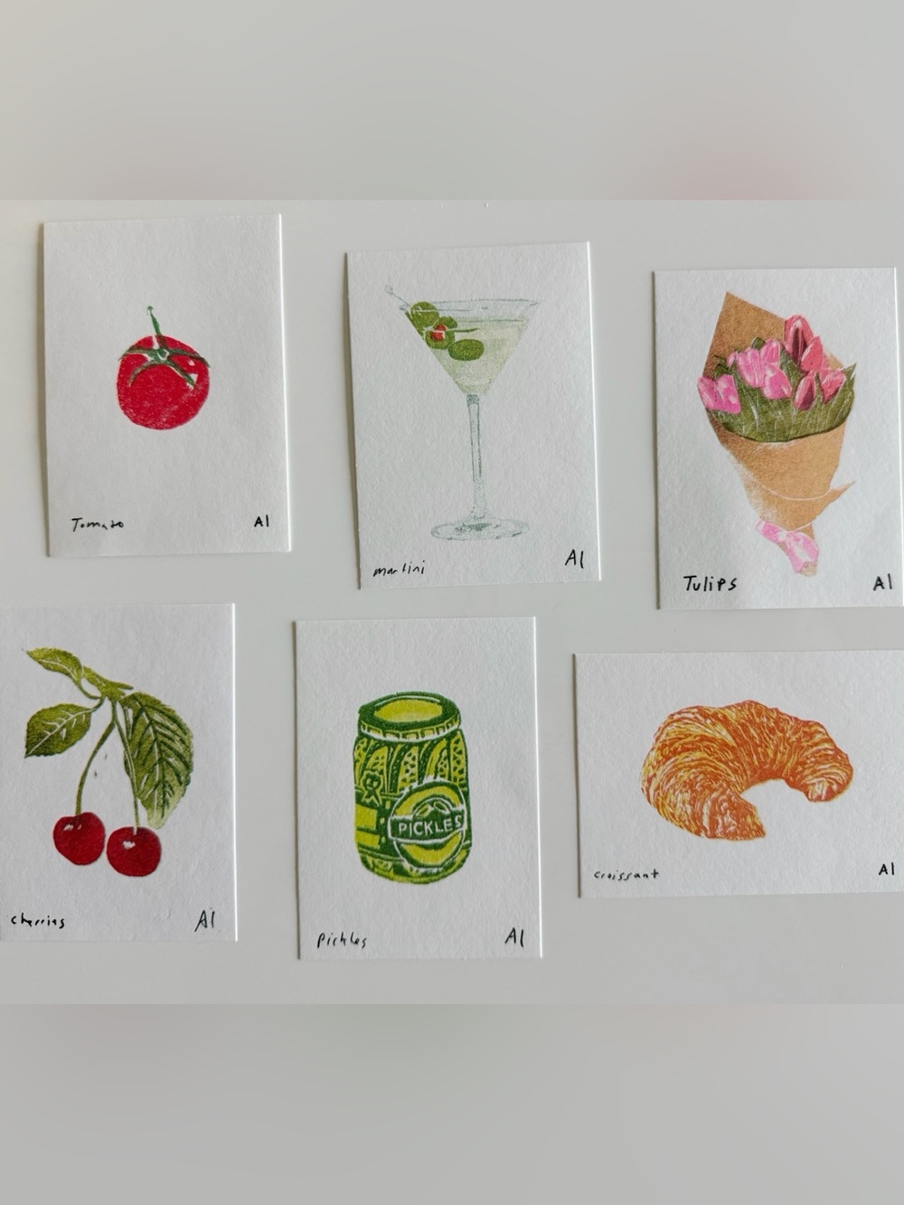 Set of 6 Inciardi machine mini prints ACEO size